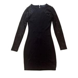 French Connection Black Long Sleeve Dress